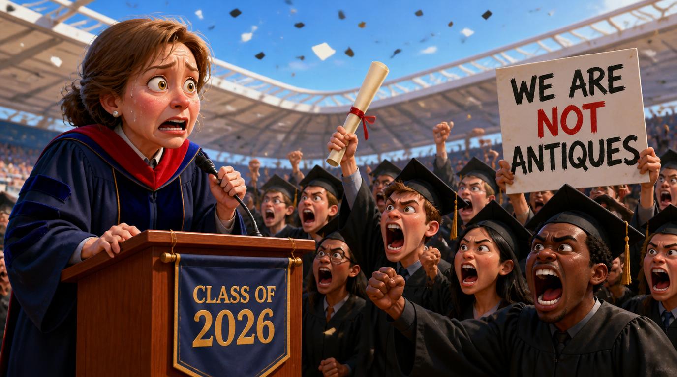 UCF graduates booed their commencement speaker off the podium after she called AI the next Industrial Revolution