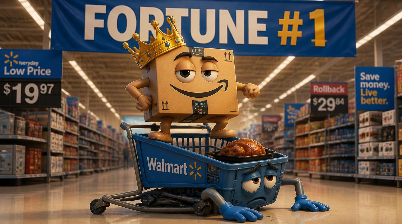 Amazon has overtaken Walmart to claim the top spot on the Fortune 500 for the first time