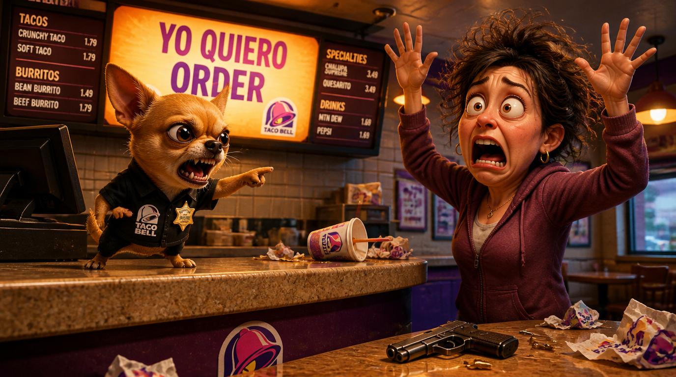 A Maryland woman was arrested after she allegedly flashed a loaded gun and threatened to fight Taco Bell workers over a long wait for her food