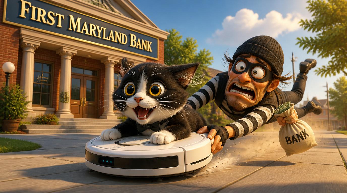 A Maryland man allegedly stole a kitten from a pet store and then used her as a distraction while robbing a bank nearby.